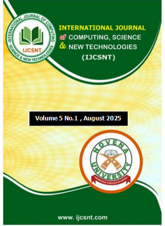 					View Vol. 5 No. 1 (2025): International Journal of Computing, Science, and New Technologies (IJCSNT) Vol. 5 No. 1,  AUGUST 2024
				